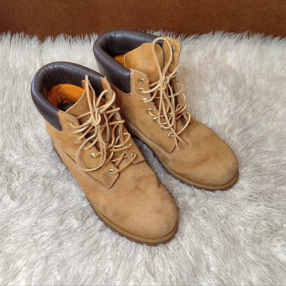 Vintage Timberland Leather Lace Up Waterproof Boot Size 13W